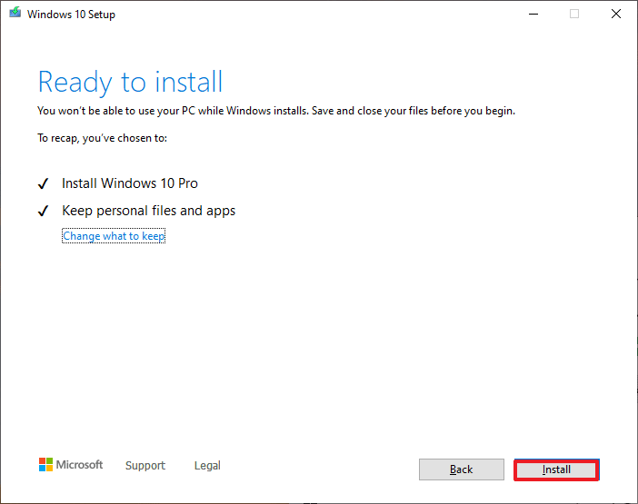 Actualización de archivo ISO a Windows 10 Actualización de noviembre de 2021