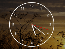 Reloj analógico de mesita de noche
