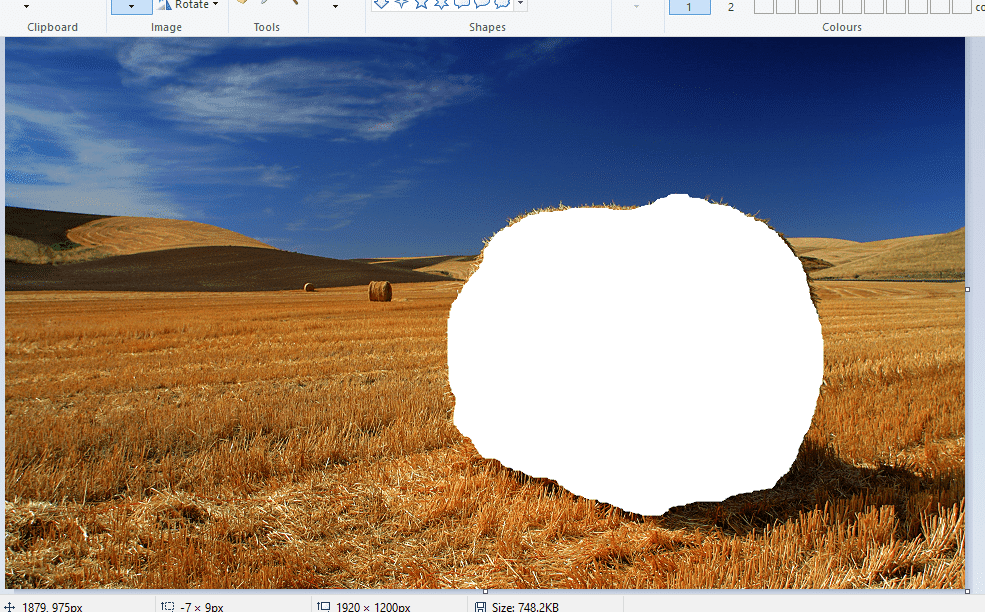 fondo transparente en Paint en Windows 10
