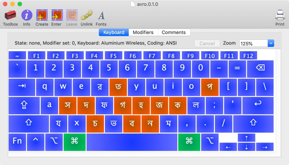 captura de pantalla del teclado ukelele mac911