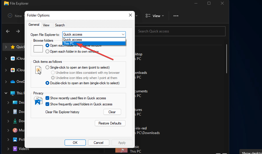 Esta opción de PC Windows 11 explorador de archivos con retraso