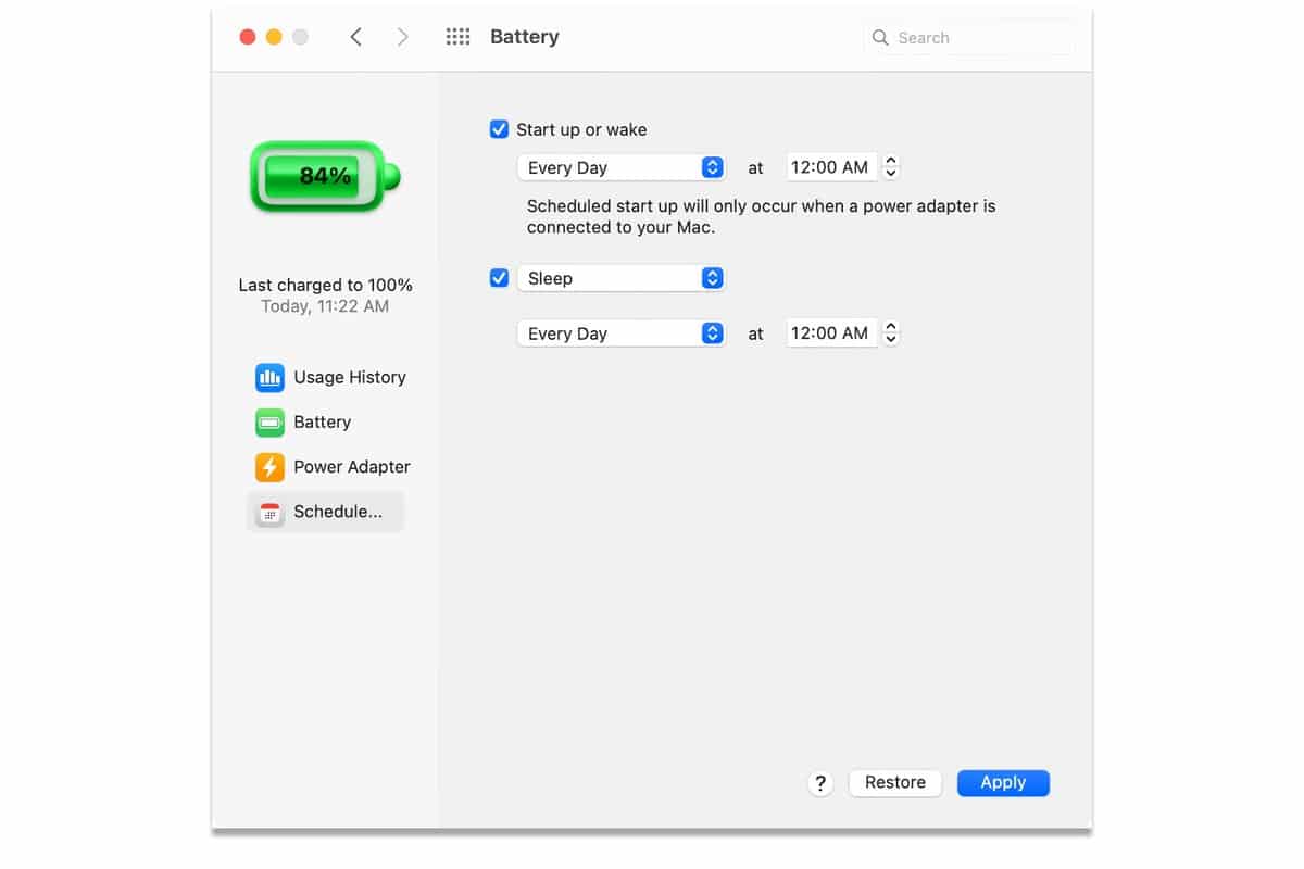 macos 11 big sur horario batería sys pref