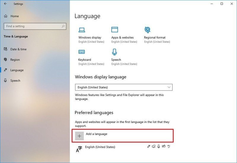 Windows 10 agrega una nueva opción de idioma