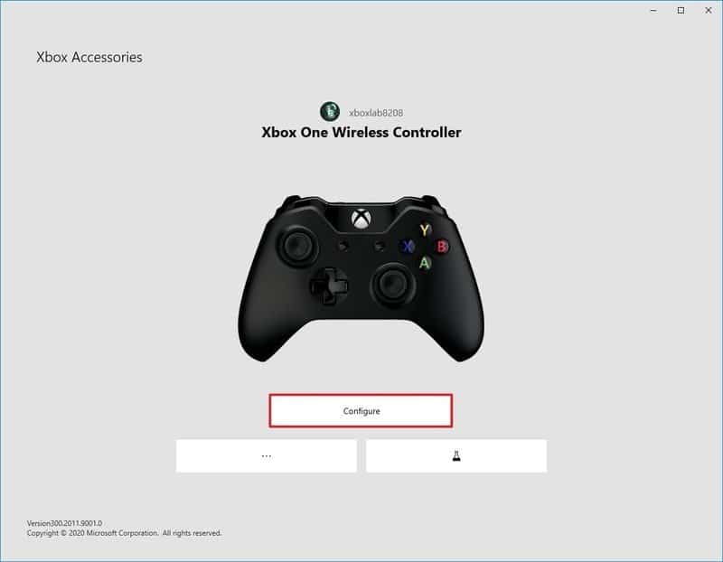 Opción de configuración de reasignación de Xbox