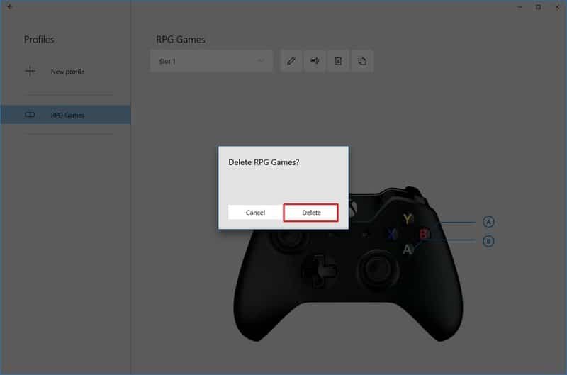 Accesorios Xbox eliminar perfil