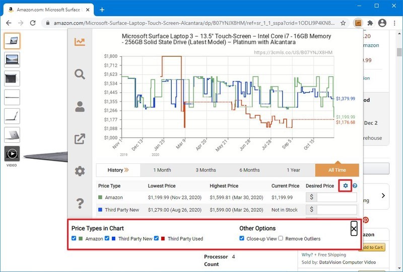 La configuración de la extensión Camelizer