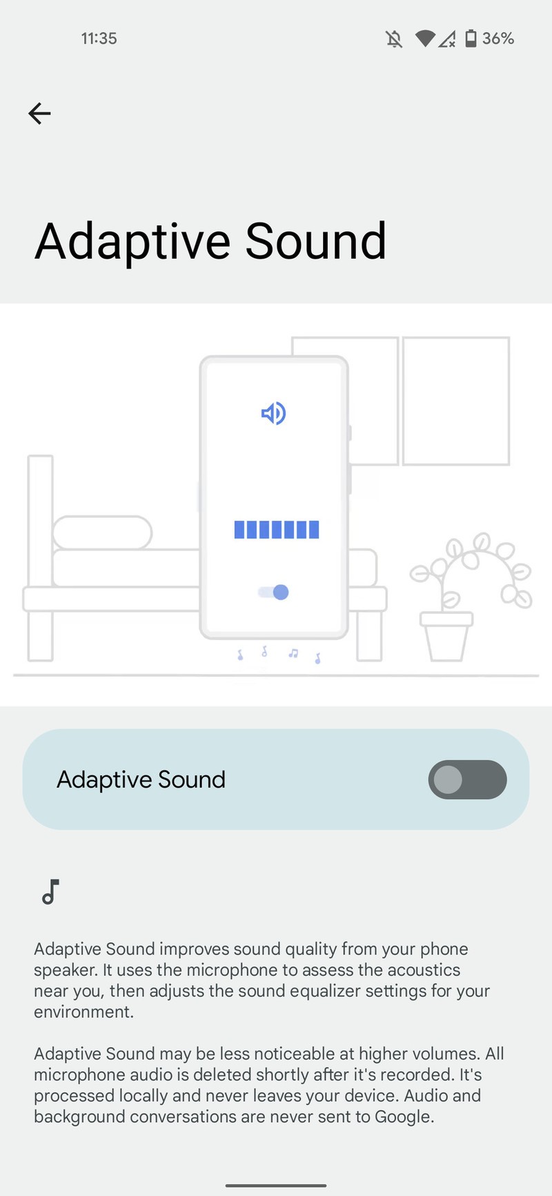 Cómo habilitar el sonido adaptable Google Pixel 2