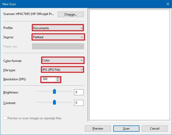 Configuración de fax y escaneo de Windows