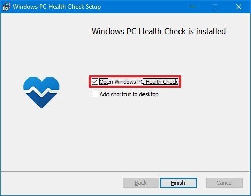 Configuración de PC Health Check