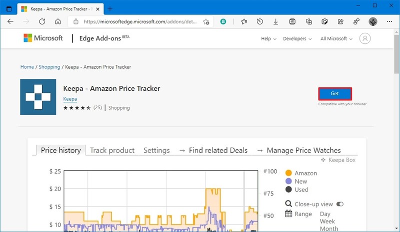 Historial de precios de Keepa para Amazon