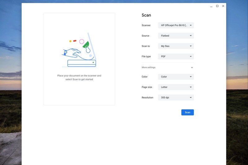 Captura de pantalla de Chromebook Scan