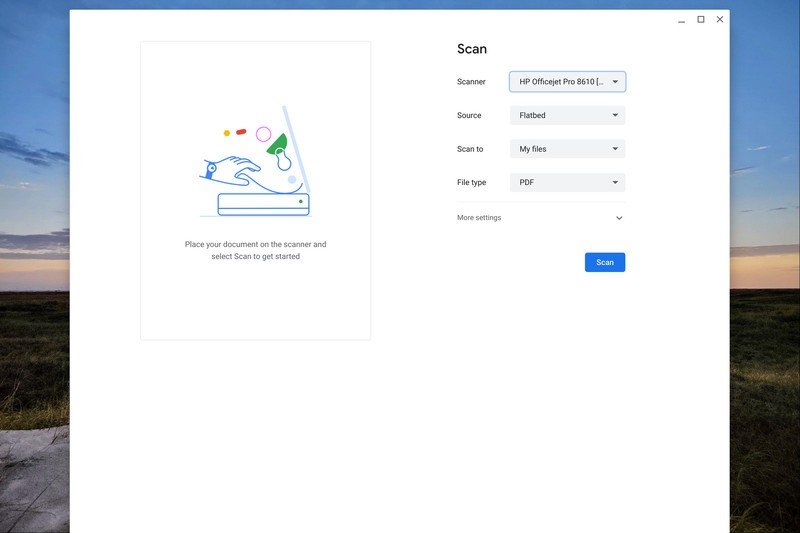 Captura de pantalla de Chromebook Scan