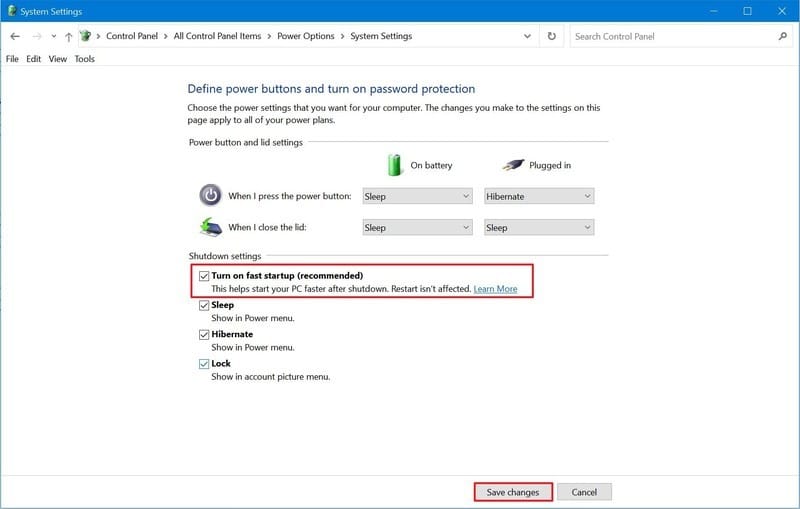 Windows 10 permite un inicio rápido