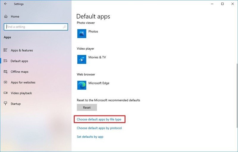 Configuración de aplicaciones predeterminadas de Windows 10