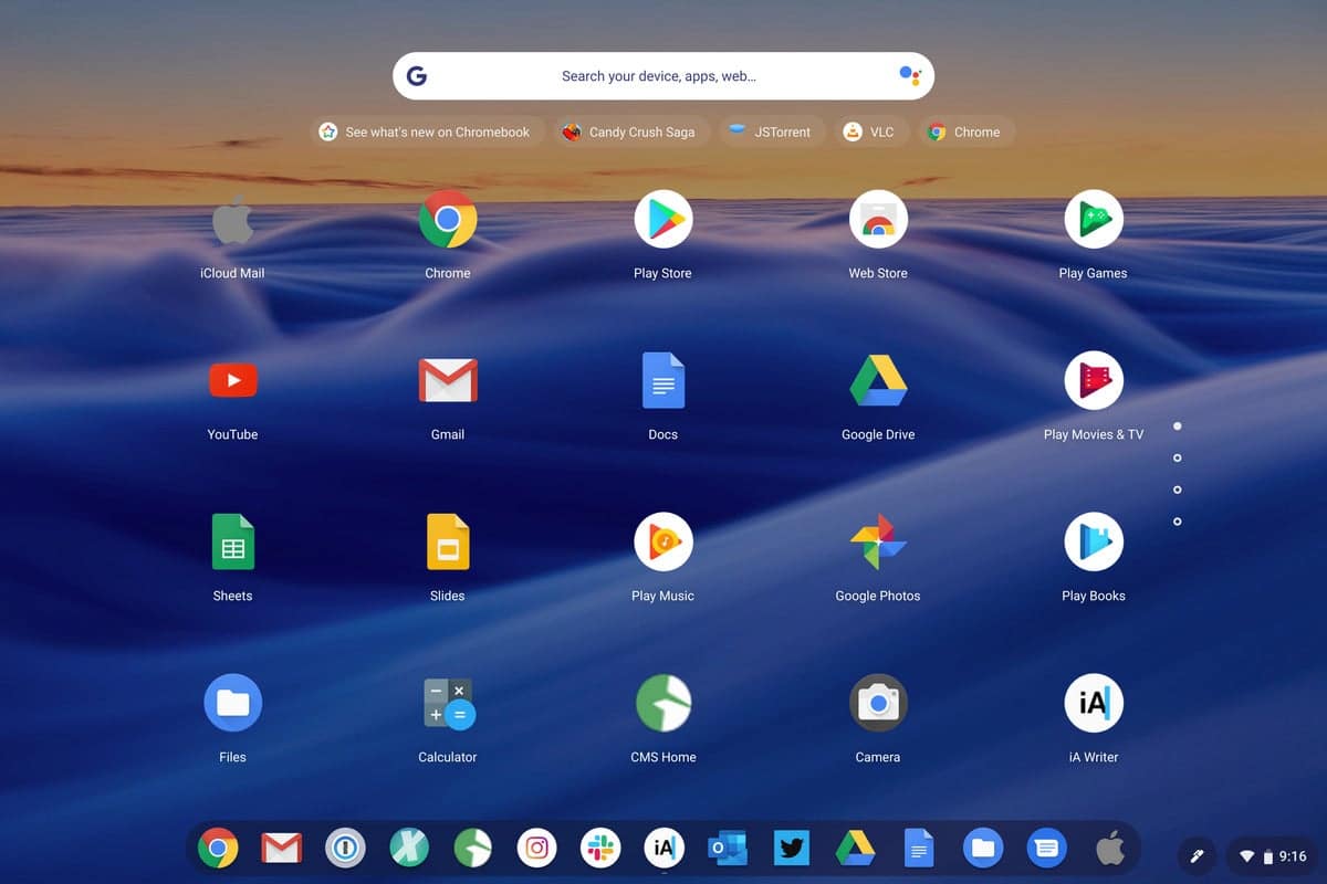 muelle de Chromebook