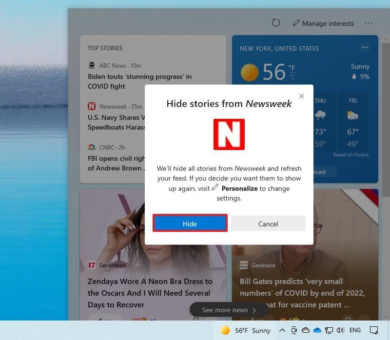 Eliminar contenido de la fuente de la barra de tareas en Windows 10