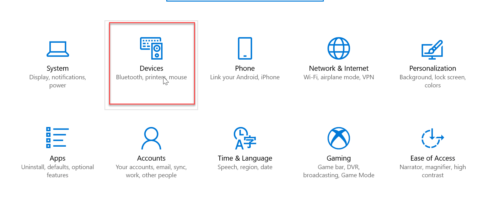 Una vez que aparezca la pantalla de configuración, vaya a la opción Dispositivo