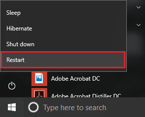 Ahora presione y mantenga presionada la tecla Mayús en el teclado y haga clic en Reiniciar |  Cómo acceder a las opciones de inicio avanzadas en Windows 10