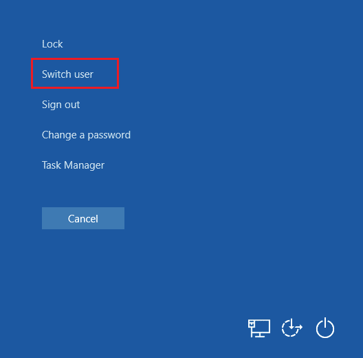 Cómo cambiar de usuario usando CTRL + ALT + DELETE |  6 formas de cambiar de usuario en Windows 10