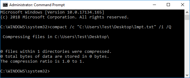 Para Comprimir (Zip) un Archivo escriba el siguiente comando |  Comprimir o descomprimir archivos y carpetas en Windows 10