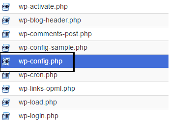 archivo php wp-config