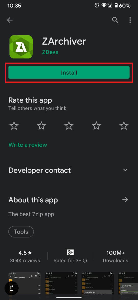 Desde Google Play Store, descargue una aplicación llamada ZArchiver.  |  Cómo descomprimir archivos en dispositivos Android