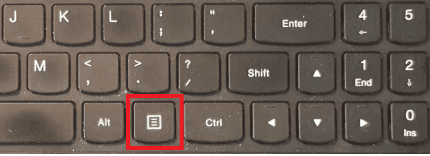 Haga clic derecho usando la tecla de documento del teclado en Windows |  Haga clic derecho usando el teclado en Windows