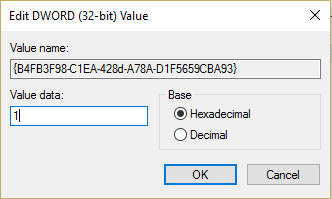 cambie su valor a 1 si desea Eliminar el icono de Homegroup Desktop a través del Registro