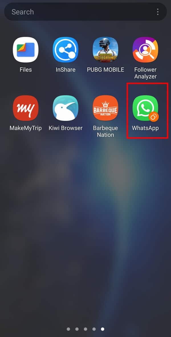 Se mostrará un nuevo icono de WhatsApp en la bandeja de iconos de aplicaciones.  |  Cómo usar WhatsApp sin un número de teléfono