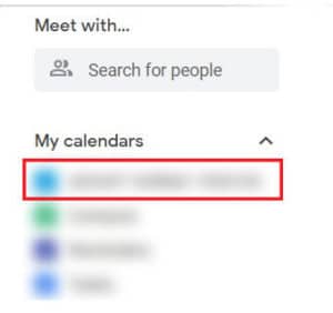 Encuentra el calendario que deseas compartir y haz clic en los tres puntos |  Cómo sincronizar Google Calendar con Outlook