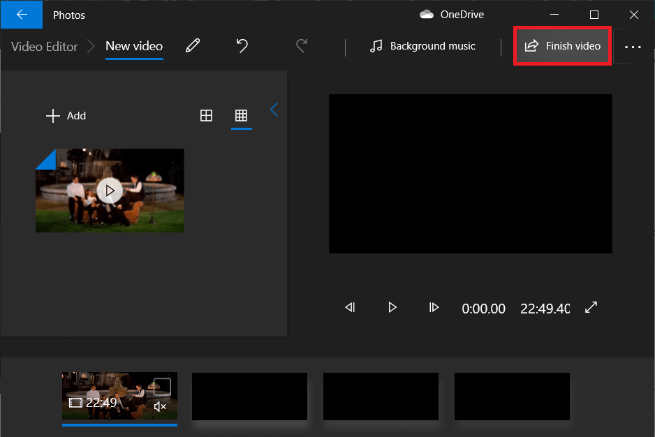 En la esquina superior derecha, haz clic en Finalizar video.  |  ¿Cómo quitar audio de video en Windows 10?
