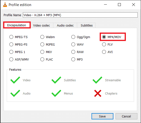 seleccione el formato apropiado (generalmente MP4MOV).  |  ¿Cómo quitar audio de video en Windows 10?