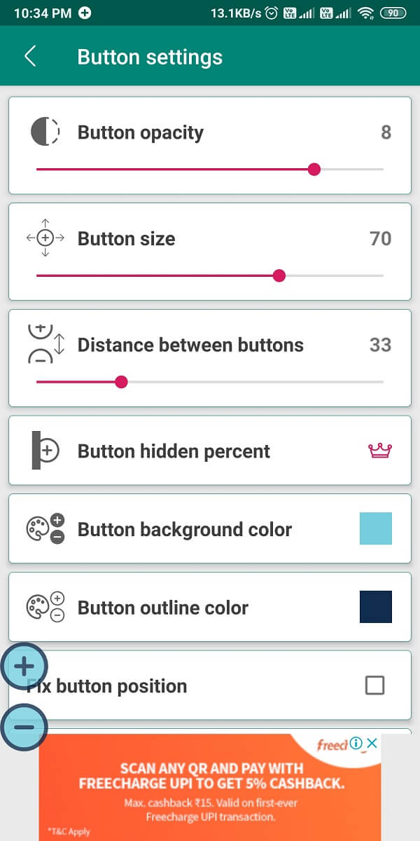 Cómo obtener el botón de volumen en la pantalla en Android