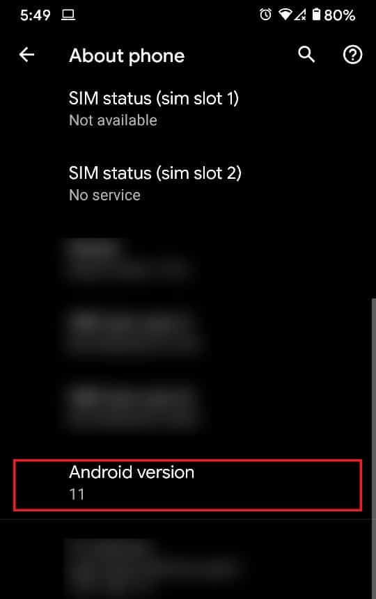 Encuentra la versión de Android de tu dispositivo |  Arreglar Android Auto no funciona