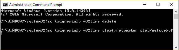 Elimine el evento desencadenante que está registrado como configuración predeterminada