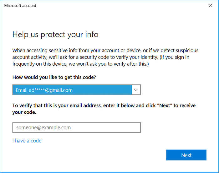 Necesitas confirmar el email o teléfono para recibir el código de seguridad |  Vincular la cuenta de Microsoft a la licencia digital de Windows 10