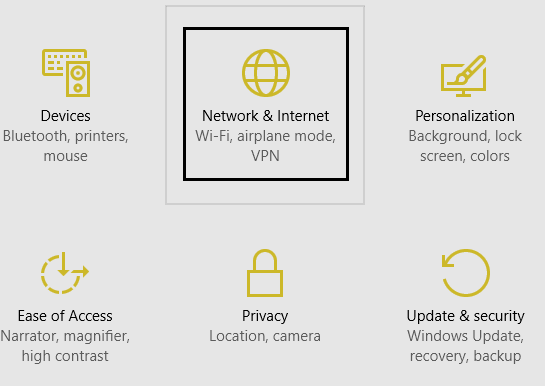 Configuración de red e Internet