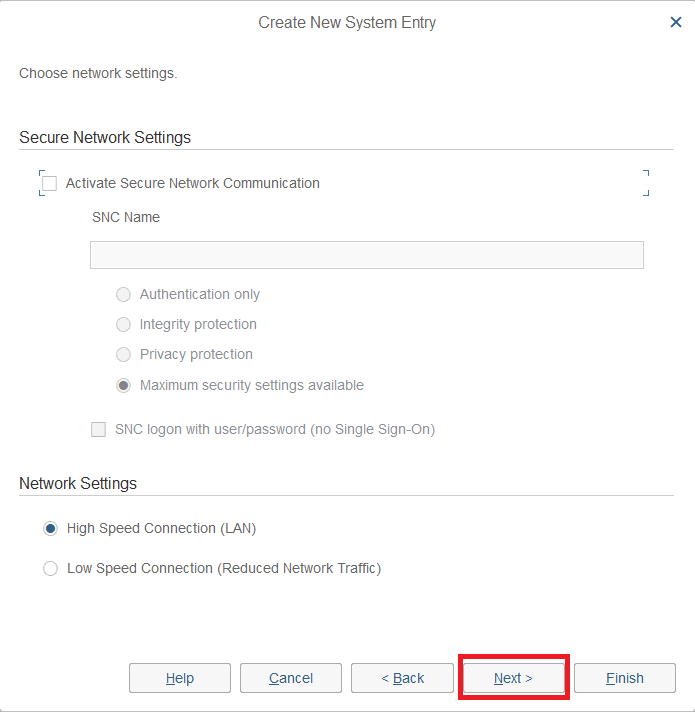 No cambie ninguna configuración predefinida y haga clic en Siguiente