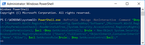 Otorgar permiso usando PowerShell