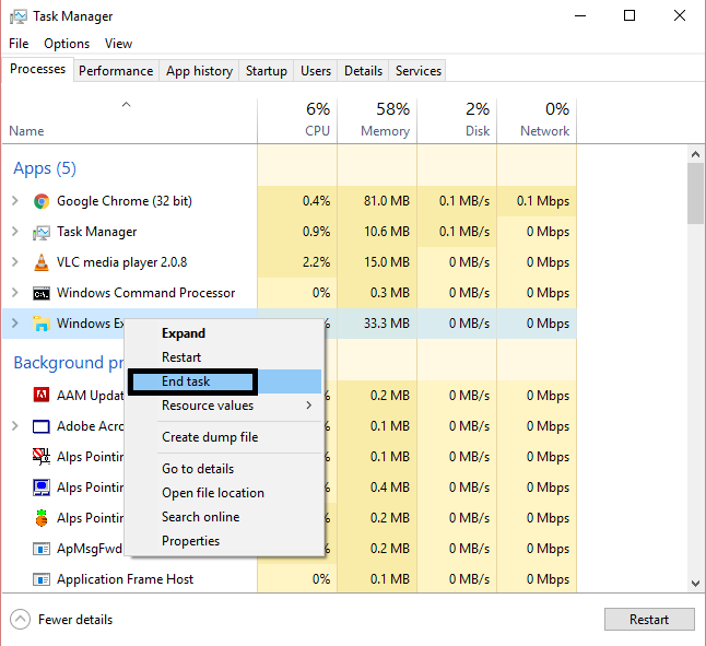 tarea final del explorador de windows