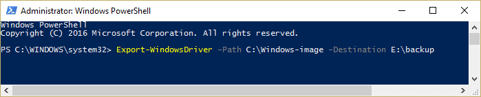 Extraiga los controladores de la imagen de origen de Windows Export-WindowsDriver -Path Windows-image -Destination backup