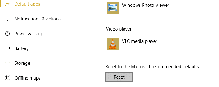 haga clic en Restablecer en Restablecer a los valores predeterminados recomendados por Microsoft