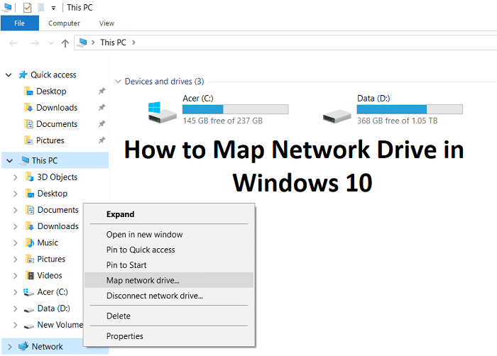 Cómo asignar una unidad de red en Windows 10