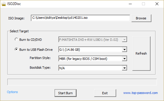 crear un disco de restablecimiento de contraseña usando una unidad flash USB