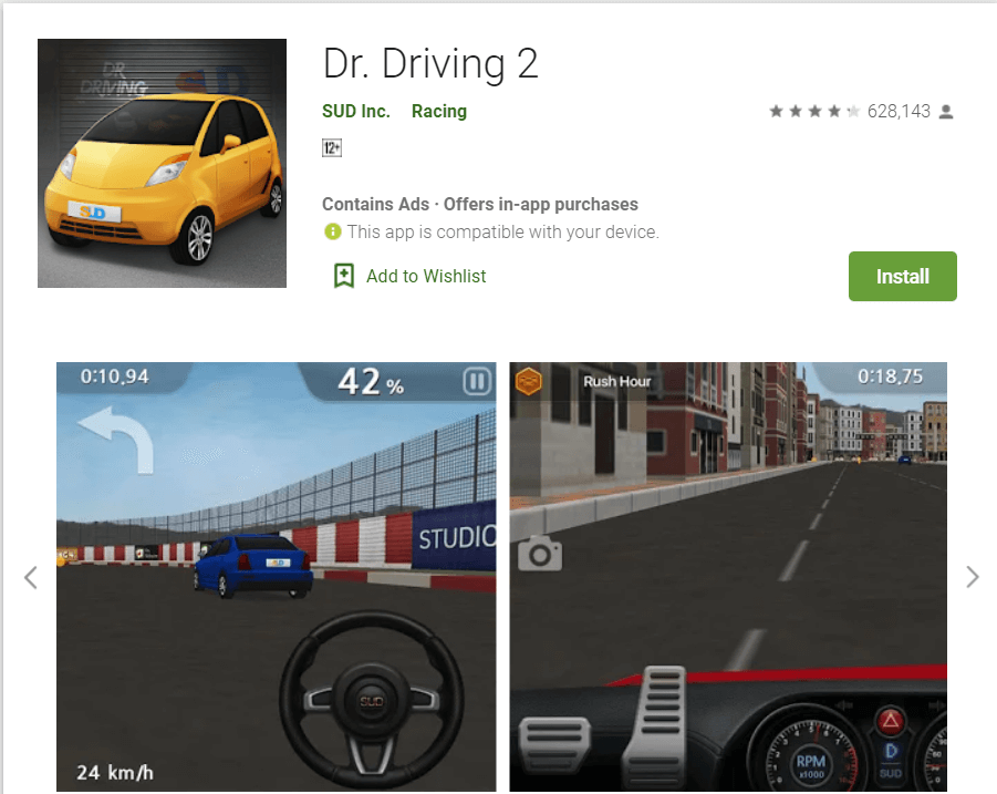 Dr. Conducción 2 |  Aplicaciones de aprendizaje de automóviles para Android
