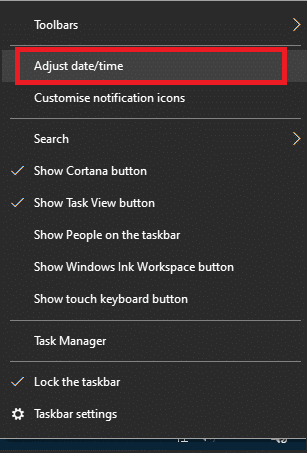 ajustar fecha y hora |  Arreglar el botón No instalar en la tienda de Windows