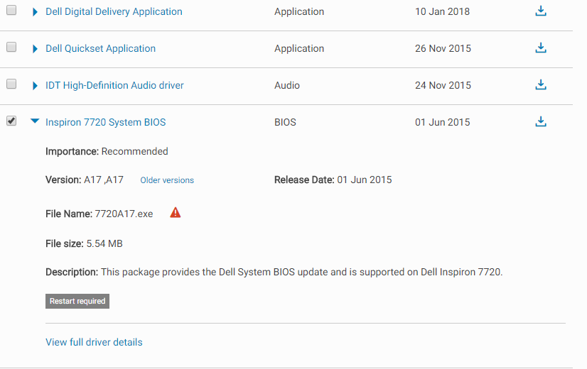 Descargue el BIOS más reciente del sitio web del fabricante