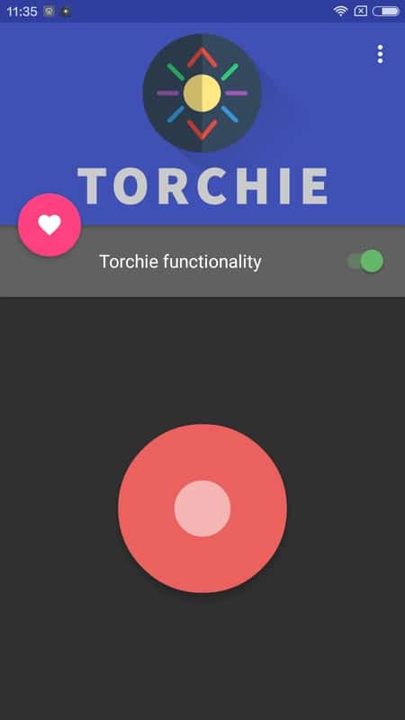 Torchie: use el botón de volumen para encender la linterna