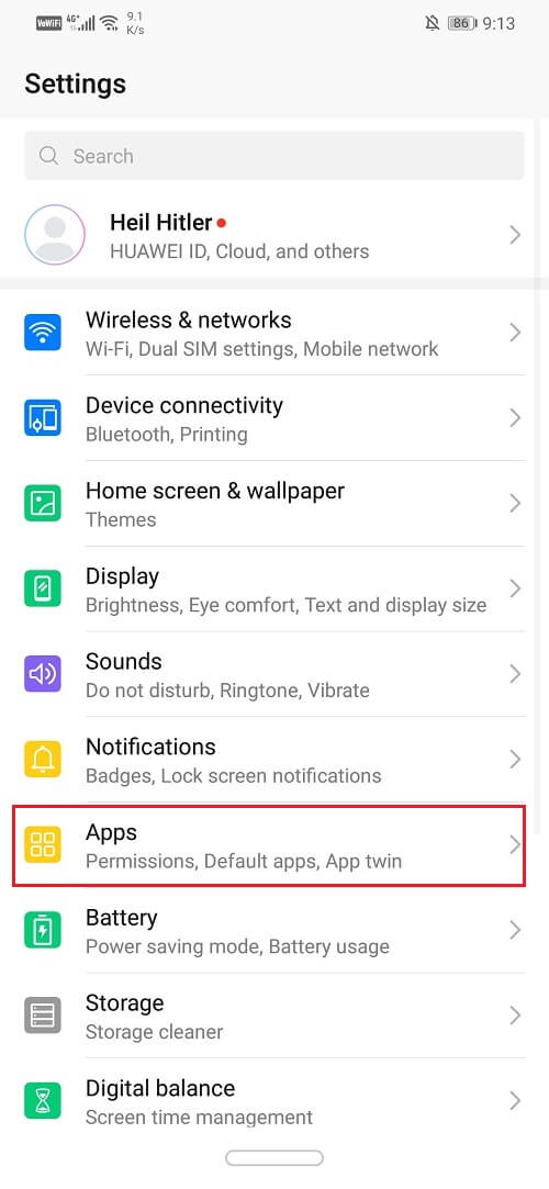 Haga clic en la opción Aplicaciones |  Cómo eliminar aplicaciones en su teléfono Android