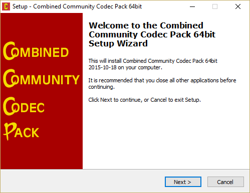 Instalar el paquete de códecs comunitarios combinados (CCCP)